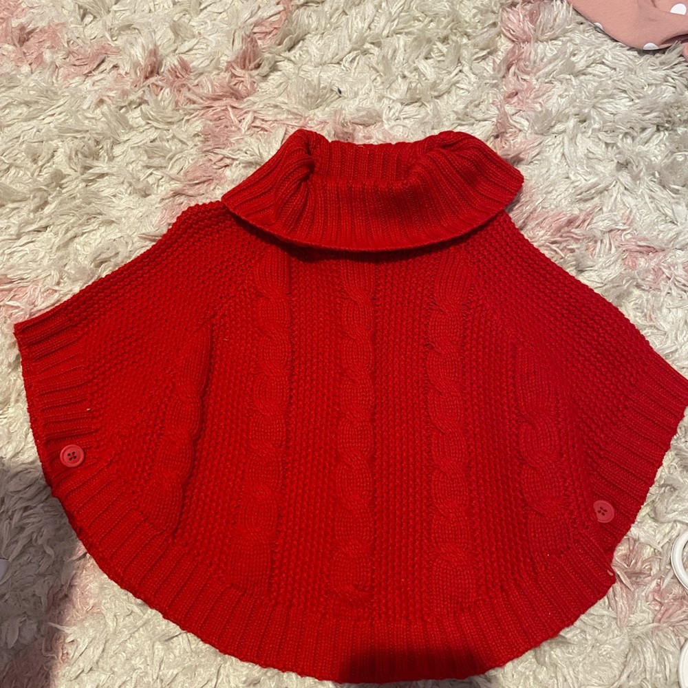 Baby knit pancho
